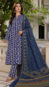 Stylish 3 Piece Lawn Airjet 90/70 Suit