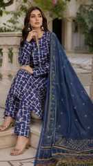 Stylish 3 Piece Lawn Airjet 90/70 Suit