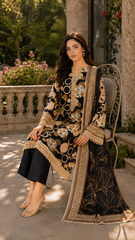 Gulposh Luxury Printed Lawn 3-Piece Dress
