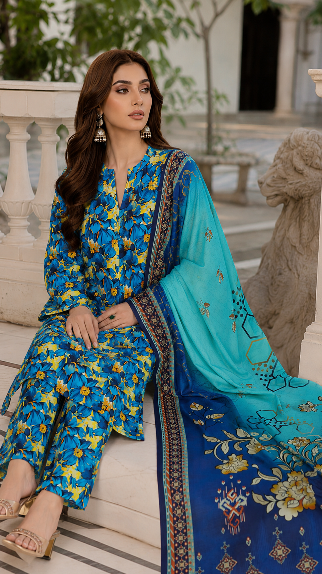 Elegant 3 Piece Lawn Airjet 90/70 Suit