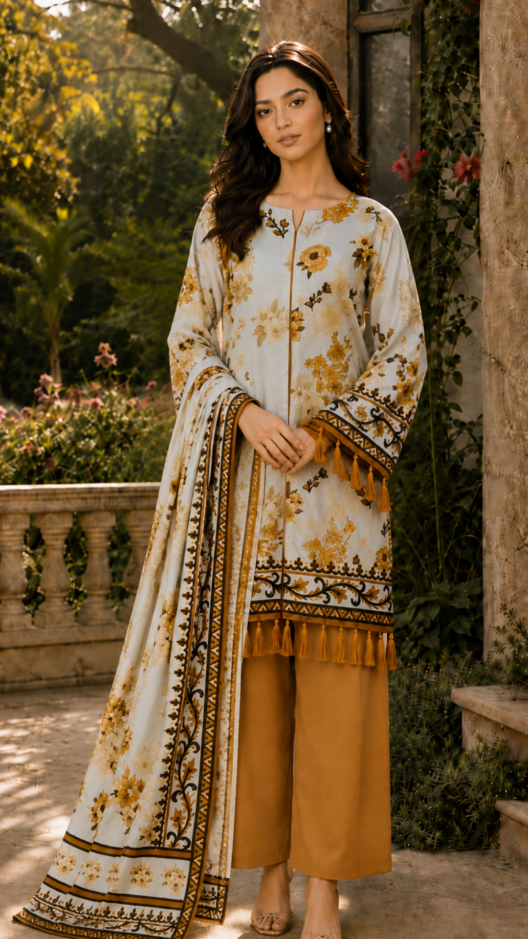 Gulposh Soft Lawn 3-Piece Suit for Summer