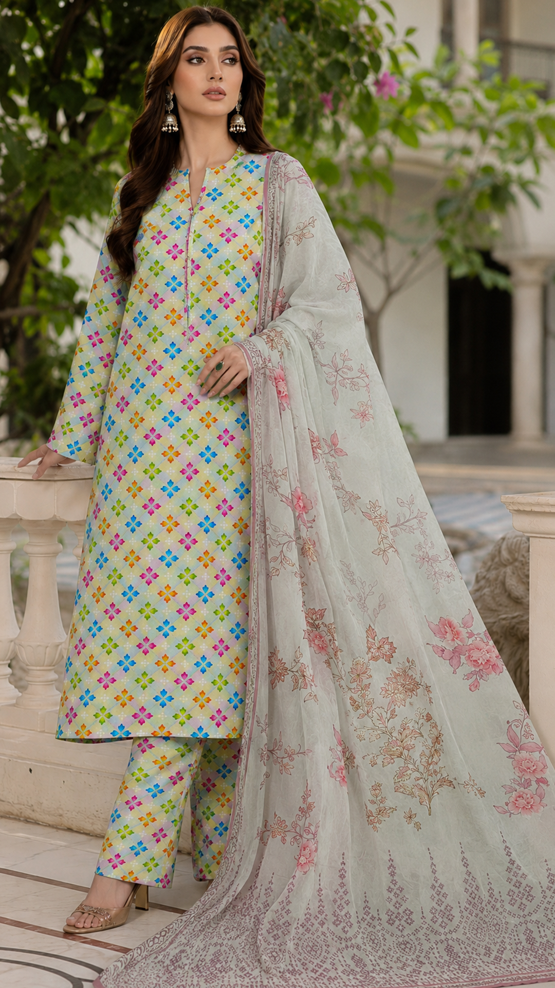 Elegant 3 Piece Lawn Airjet 90/70 Suit